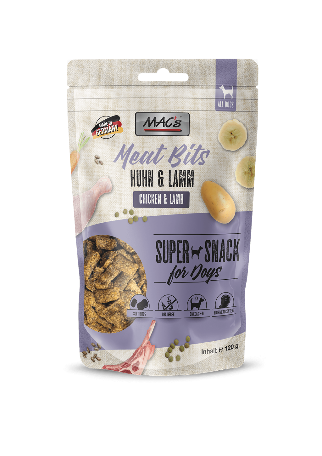 Macs Dog Meat Bits Huhn und Lamm 120g