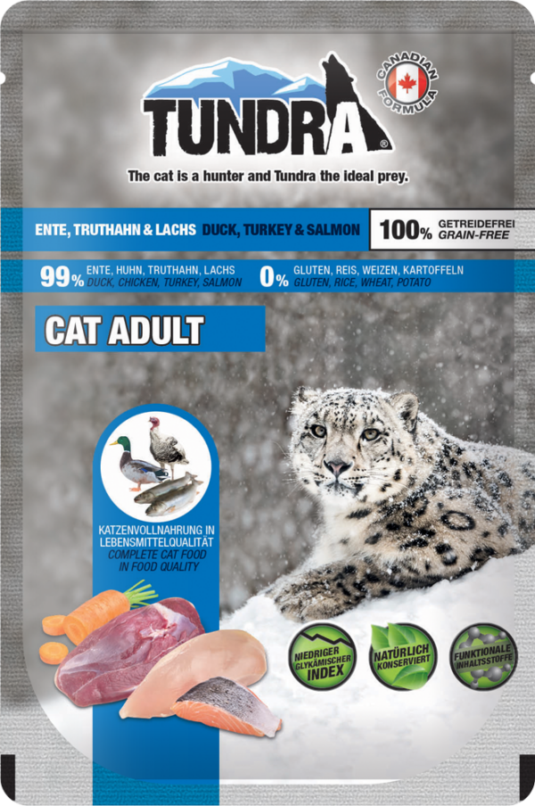 Tundra Katze Pouchpack Ente, Truthahn & Lachs