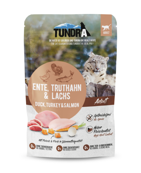 Tundra Katze Pouchpack Ente, Truthahn & Lachs – Bild 2