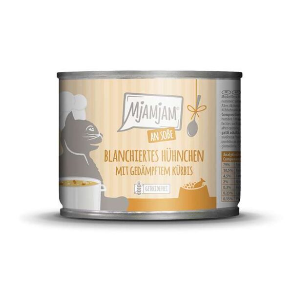 MjAMjAM – blanchiertes Hühnchen mit gedämpftem Kürbis an Soße – Bild 2