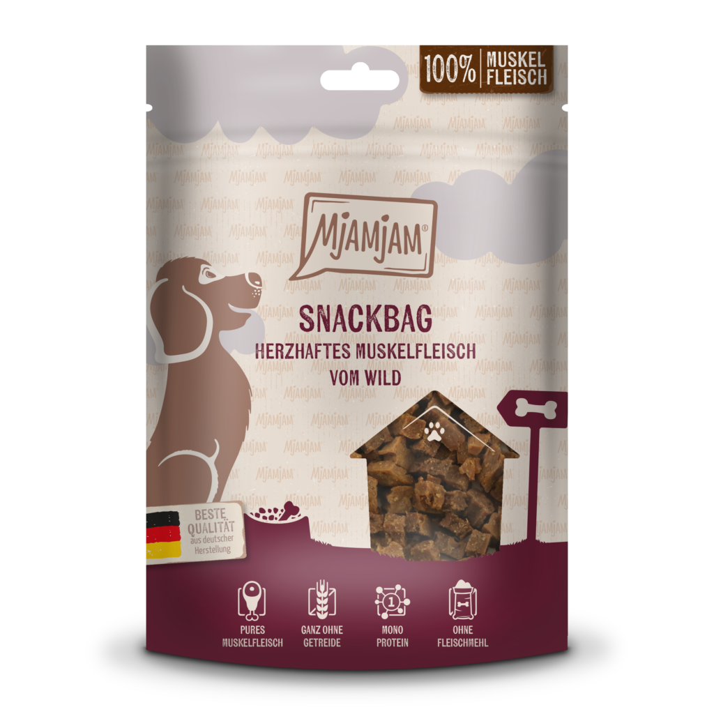 MjAMjAM Hund - Snackbag herzhaftes Muskelfleisch vom Wild | Futterbox