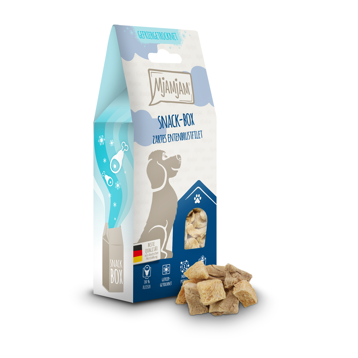 MjAMjAM Hund - Snackbox - zartes Entenbrustfilet