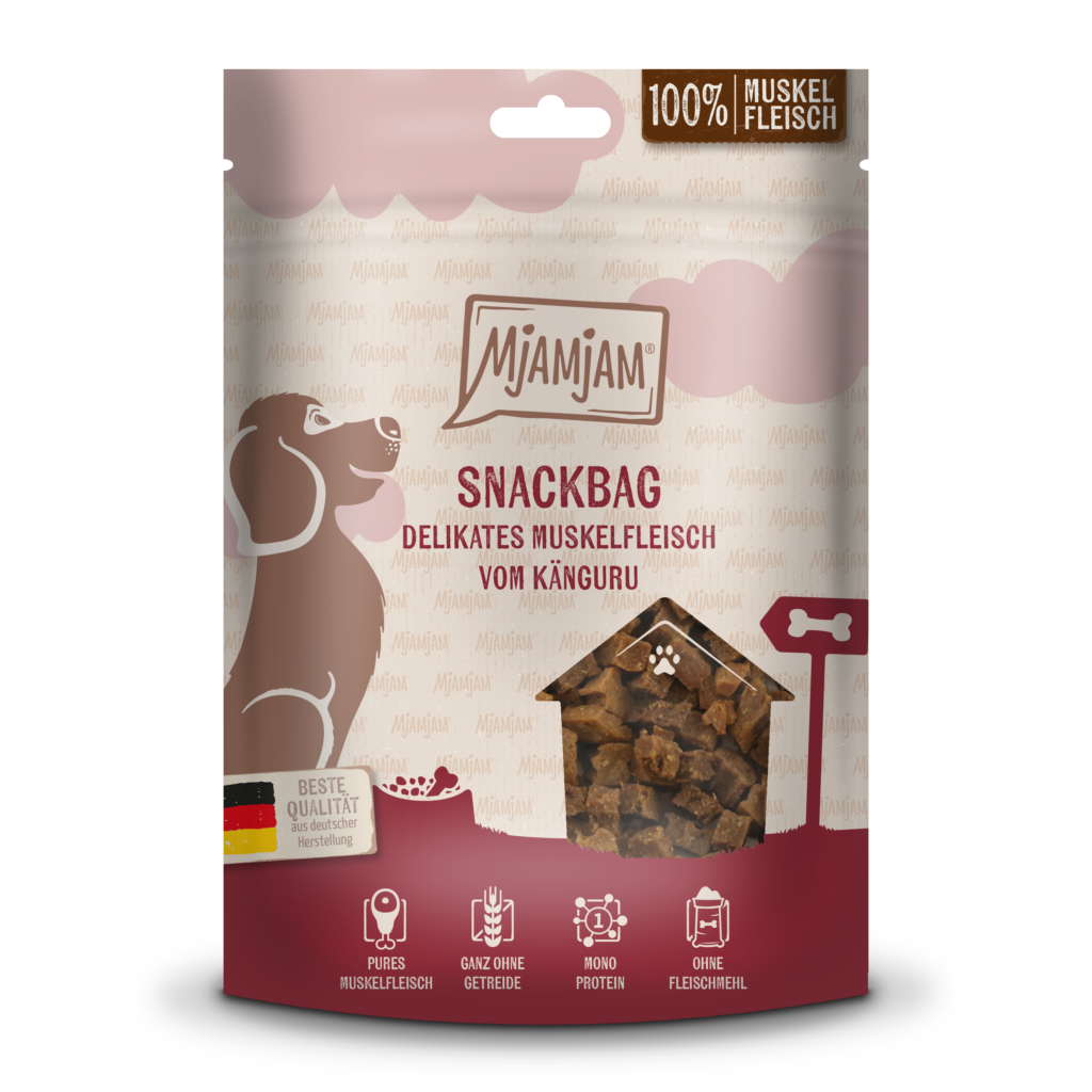 MjAMjAM Hund - Snackbag delikates Muskelfleisch vom Känguru | Futterbox