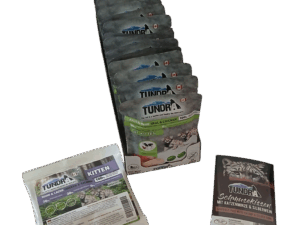 Tundra Katze Pouchpack Kitten Kalb & Huhn Aktion mit Schmusekissen