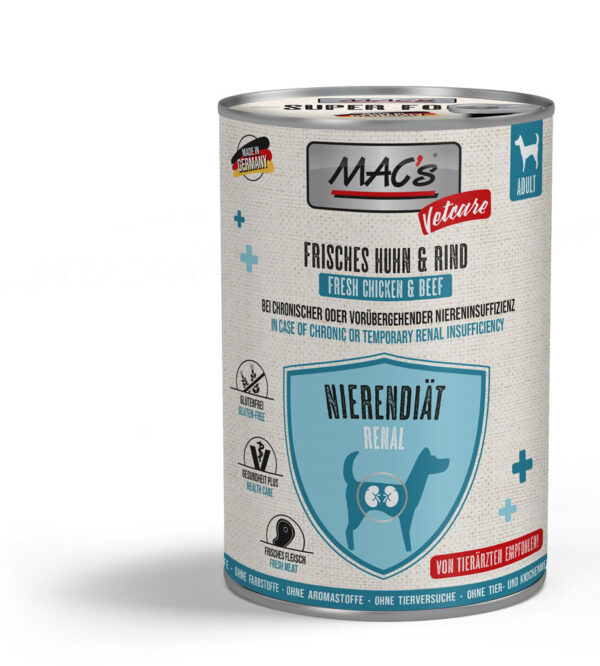 MAC's DOG Vetcare Nierendiät Huhn & Rind