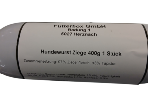 Hunde Trainingswurst Ziege 400g