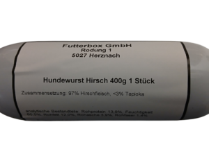 Hunde Trainingswurst Hirsch