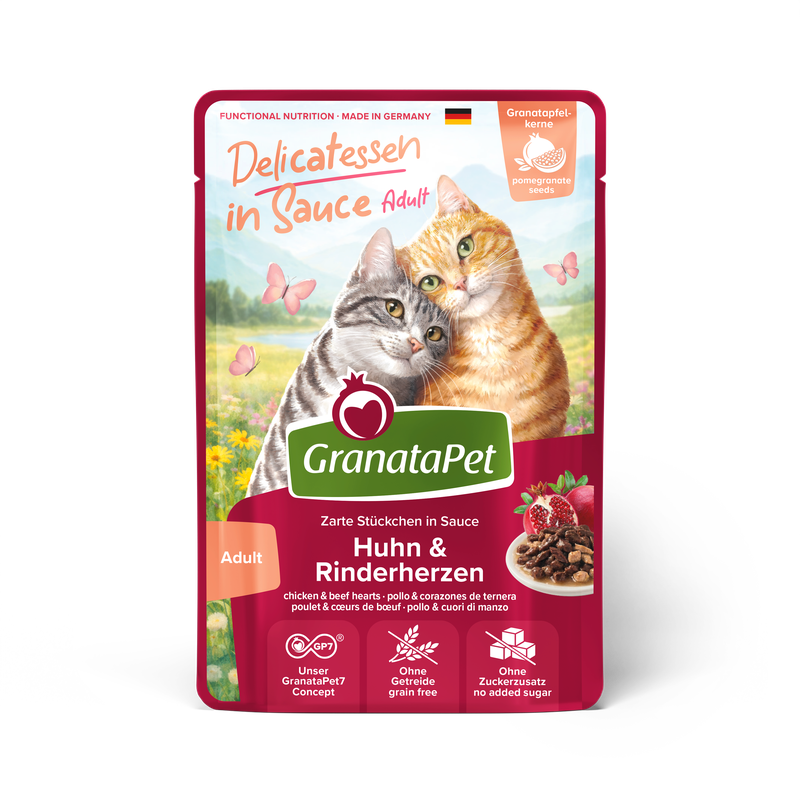 Delicatessen in Sauce Huhn & Rinderherzen